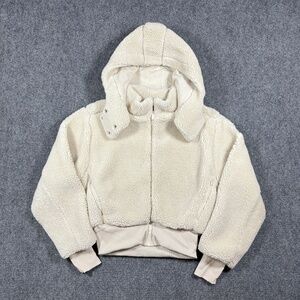 Alo Yoga Foxy Sherpa Ivory Jacket Womens Size Small